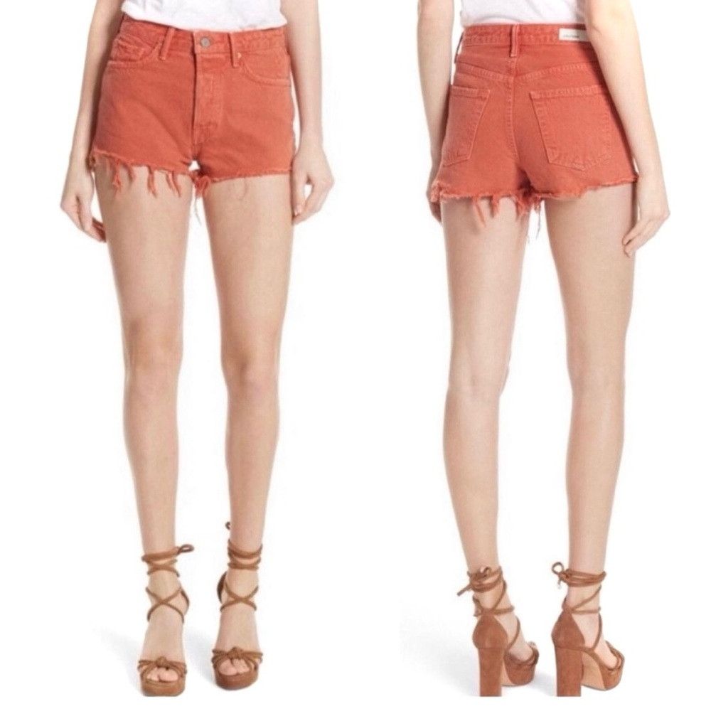 GRLFRND | 26 | Spice Market Cindy Cut Off Distressed Raw Hem Denim Shorts